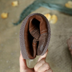 Handgemachte Loafer, weiche Sohle, flache Schuhe, lässige Schlupfschuhe, Grau/Kaffee