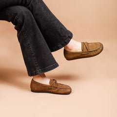 Loafer aus Wildleder im Retro-Stil