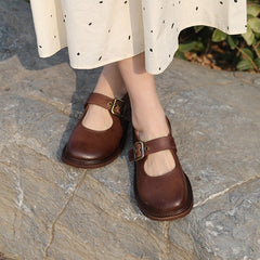 Retro Mary Jane Round Toe Flat