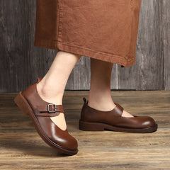 Mary Jane plana con punta redonda