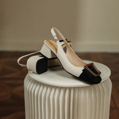 Block-Heel Slingbacks Office Shoes
