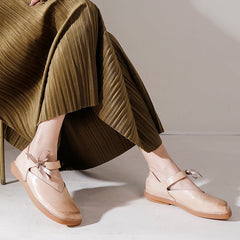 Zapatos Mary Jane planos hechos a mano