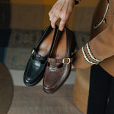 Handgemachte Pumps T Riemen Schnalle Mary Jane Heels Sandalen Runde Zehe