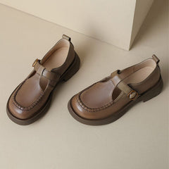 Handgefertigte Mary-Jane-Schuhe mit Plateau