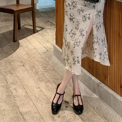 Zapatos Mary Jane con tiras en T