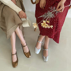 Riemchen-Mary-Jane-Pumps mit Blockabsatz