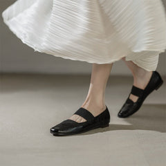 Zapatos Mary Jane hechos a mano con bailarinas con banda elástica