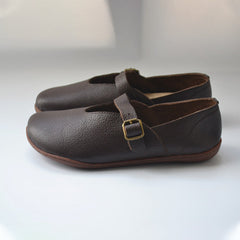 Handgemachte echte Mary Jane weiche Walking Flats Casual Schuhe Aprikose/Kaffee