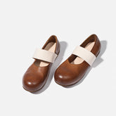 Goodyear Hufeisen, flach, runde Zehenpartie, Mary-Jane-Sohle