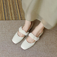 Handgemachte Patent Mary Jane Pumps Blockabsatz Büroschuhe Bud Seide dekorieren