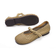 Woven Mary Jane Flats
