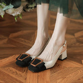 Block-Heel Slingbacks Office Shoes