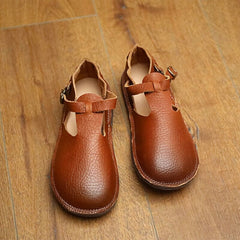 Handmade T-strap Mary Jane Round Toe