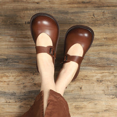 Mary Jane plana con punta redonda