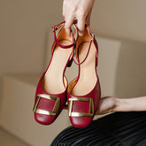 Ankle Strap Mary Jane Sandals Block Heel Round Toe