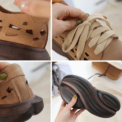 Soft Lace-Up Casual Shoes Retro Platform Oxfords