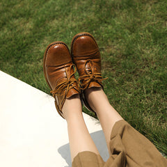 Goodyear Horse Retro Oxfords mit Schnürung und Blocksohle