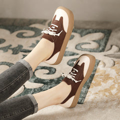 Designer-Schuhe Farbblock Echte Flats