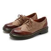Handgefertigte Wingtip Brogues Schnürschuhe Oxfords Martin Sohle