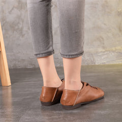 Handgemachte Flats Schnürschuhe Oxford Schuhe Gummisohlen Loafers Slip Ons Flaty Schuhe Schwarz