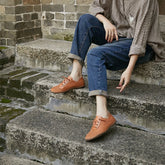 Handgemachte flache Schnürschuhe, weiche Oxfords & Schnürschuhe