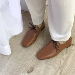 Soft Oxford Tie Shoes Genuine Leather