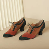 Kitty Heel Suede Oxfords & Tie Shoes Normal Fit