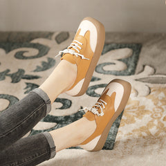 Designer-Schuhe Farbblock Echte Flats