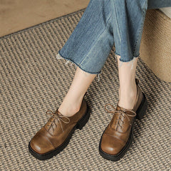 Handgefertigte echte Oxford-Schuhe mit 40 mm Plateausohle und Kappe