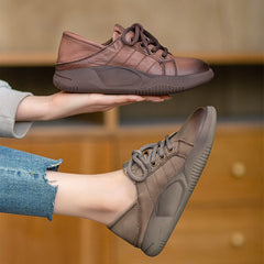 Round Toe Lace Up Platform Oxfords