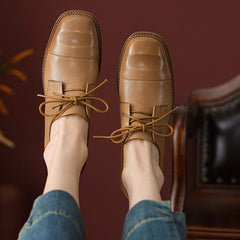 Mid Heel Cap Toe Block Heels Normal Fit