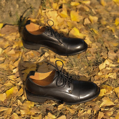 Handgefertigte Oxford-Schuhe aus Vollnarbenleder