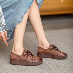 Round Toe Lace Up Platform Oxfords