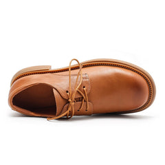 Zapatos Oxford con cordones de curtido vegetal