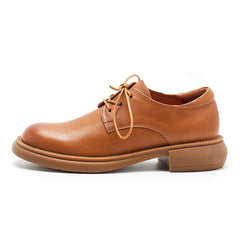 Zapatos Oxford con cordones de curtido vegetal