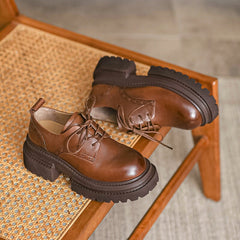 Handgemachte klobige Oxfords Schuhe 60mm Plateau