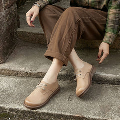 Designer Shoes Soft Lace Up Oxfords Genuine Derby Flats