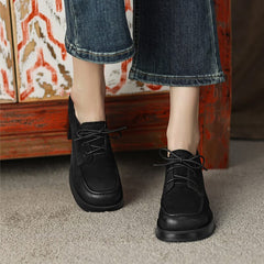 High Heel Oxfords & Schnürschuhe Blockabsatz Normale Passform Braun/Schwarz