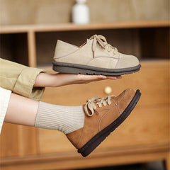 Oxfords suaves y planos con lazo hechos a mano