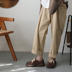 Soft Lace-Up Casual Shoes Retro Platform Oxfords