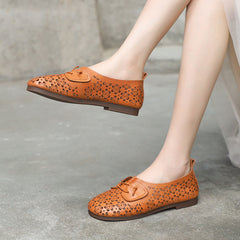 Bequeme echte Flats Loafer Slipper zum Hineinschlüpfen Khaki/Braun