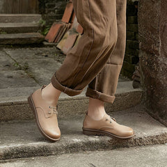 Designer Shoes Soft Lace Up Oxfords Genuine Derby Flats
