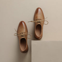 High Heel Oxfords & Schnürschuhe Blockabsatz Western R-Spitze Normale Passform