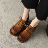 High Heel Oxfords & Tie Shoes Block Heels Normal Fit Brown/Black