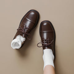 Cap Toe Block Heel Normal Fit