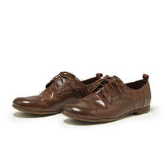 Round Toe Horse Lace Up Oxfords