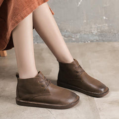 Handgemachte echte Martin-Stiefel mit Schnürung, weiche Stiefeletten, lässige Arbeitsstiefel, Kampfstiefel, Mori Girl Designer-Schuhe Brush-Off