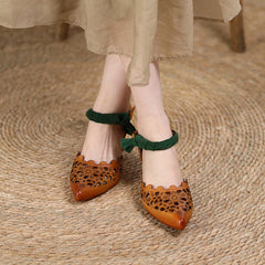 Damen Pumps Sandalen Klassische runde Zehenpartie Kitten Heels Schuhe