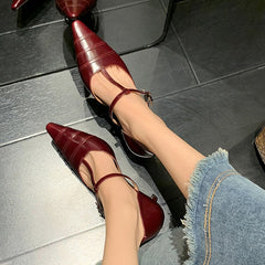 Handgefertigte Pumps mit spitzer Spitze, 60 mm Kitty Heel