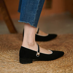 Handgemachte echte Retro Square Toe Heels Mary Jane Pumps Schuhe Block Heels Büro Schuhe Rot/Beige/Schwarz neu/Schwarz